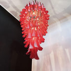 Aurora Chandelier en Verre de Murano Rouge et Blanc - Neutralighting