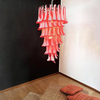 Aurora Chandelier en Verre de Murano Rouge et Blanc - Neutralighting