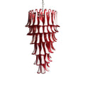 Aurora Chandelier en Verre de Murano Rouge et Blanc - Neutralighting