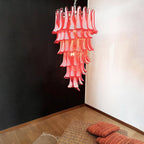Aurora Chandelier en Verre de Murano Rouge et Blanc - Neutralighting