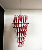 Aurora Chandelier en Verre de Murano Rouge et Blanc - Neutralighting