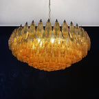 Murano Chandelier Ambre Superposé Ovale - Neutralighting