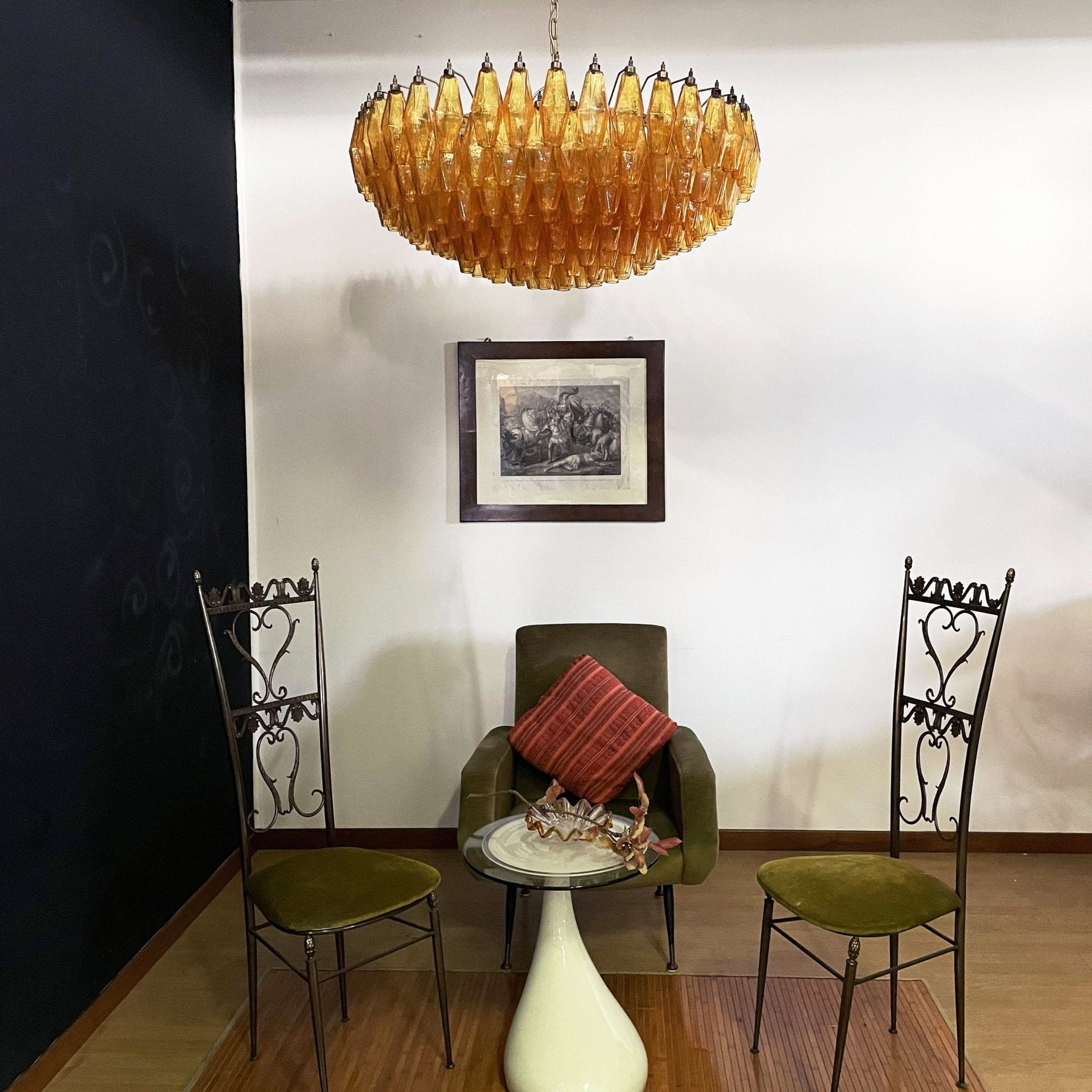 Murano Chandelier Ambre Superposé Ovale - Neutralighting