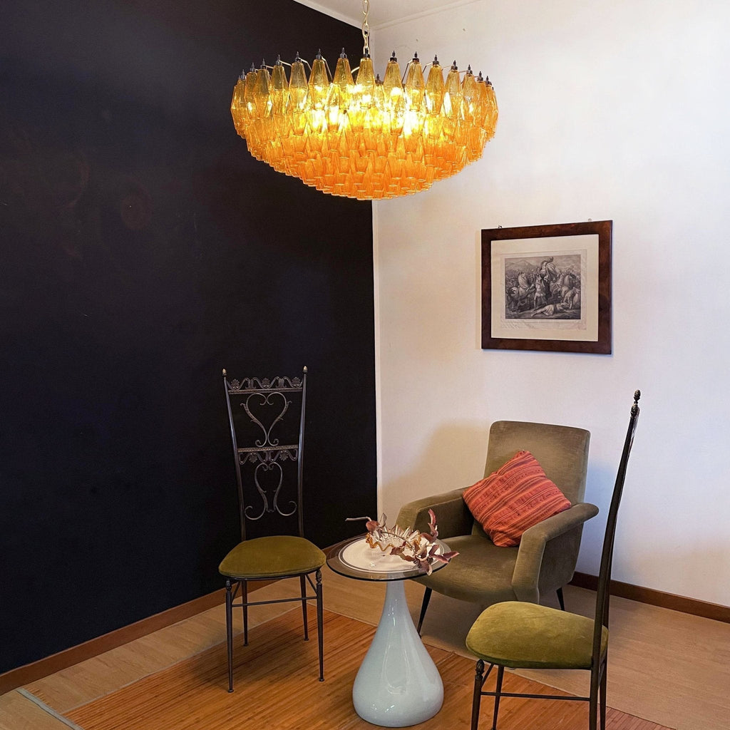 Murano Chandelier Ambre Superposé Ovale - Neutralighting