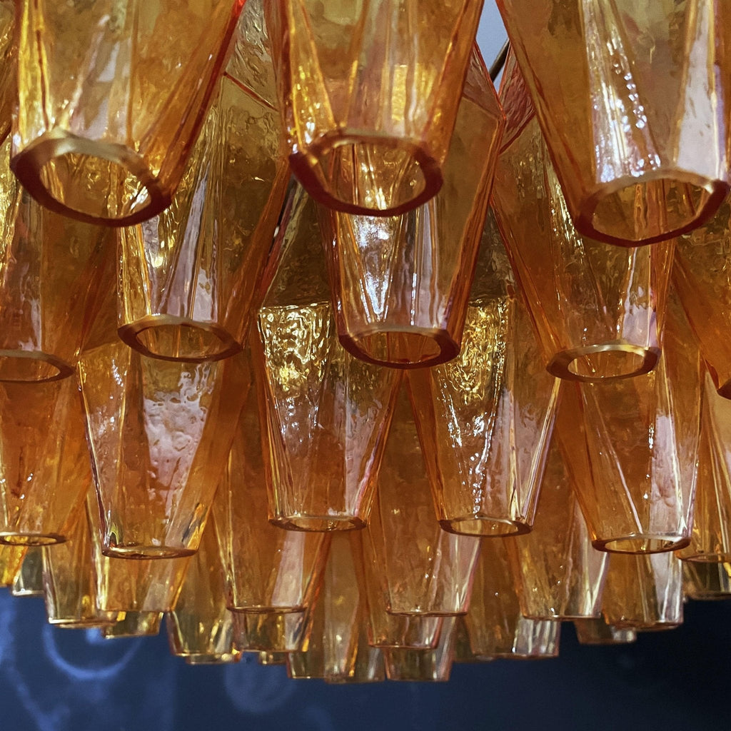 Murano Chandelier Ambre Superposé Ovale - Neutralighting
