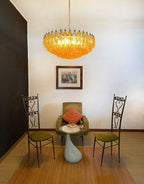 Murano Chandelier Ambre Superposé Ovale - Neutralighting