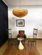 Murano Chandelier Ambre Superposé Ovale - Neutralighting