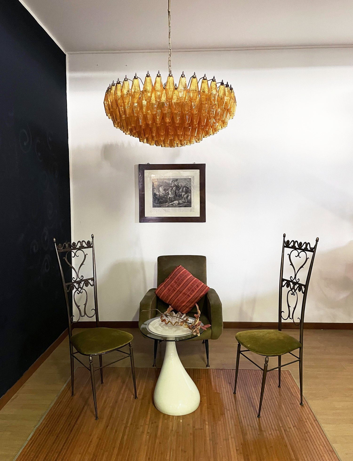 Murano Chandelier Ambre Superposé Ovale - Neutralighting