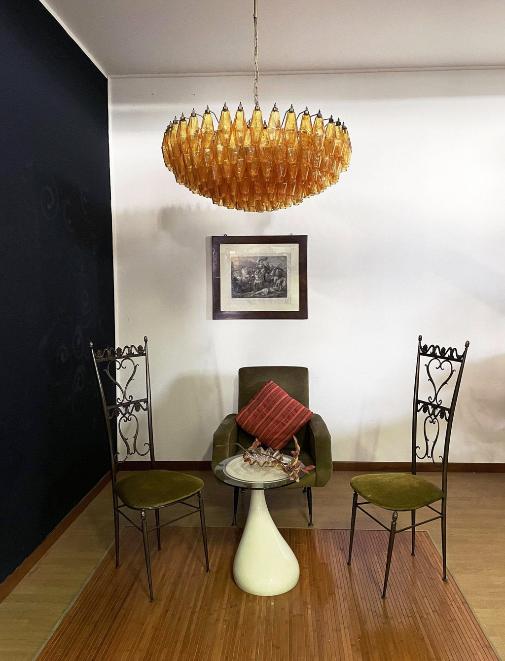Murano Chandelier Ambre Superposé Ovale - Neutralighting