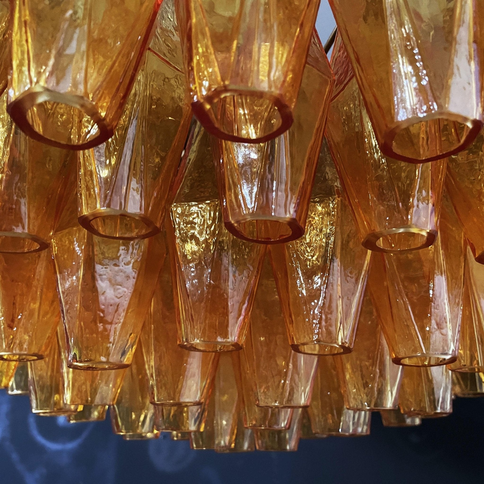 Murano Chandelier Ambre Superposé Ovale - Neutralighting