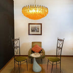Murano Chandelier Ambre Superposé Ovale - Neutralighting