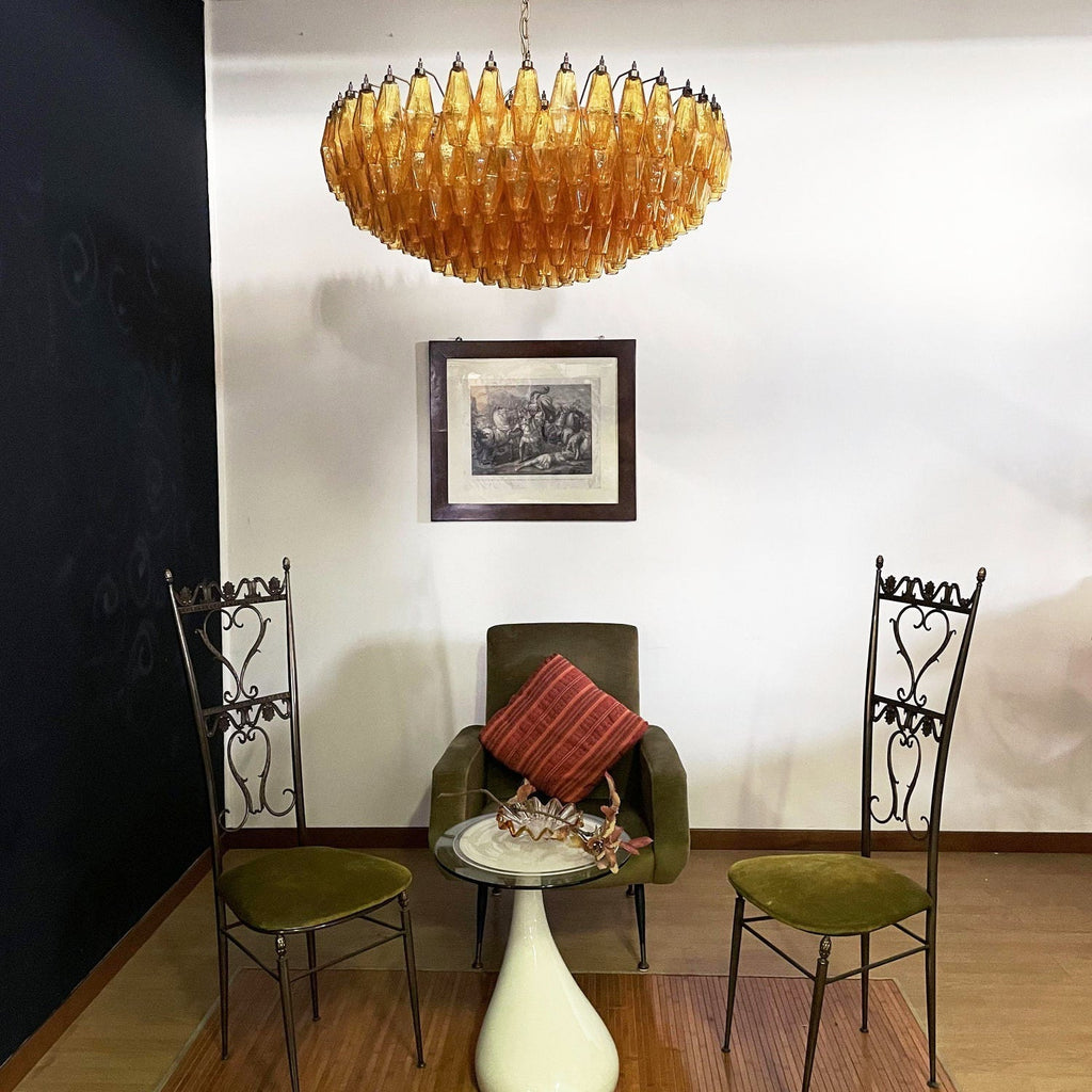 Murano Chandelier Ambre Superposé Ovale - Neutralighting