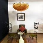 Murano Chandelier Ambre Superposé Ovale - Neutralighting