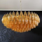 Murano Chandelier Ambre Superposé Ovale - Neutralighting