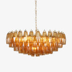 Murano Chandelier Ambre Superposé Ovale - Neutralighting