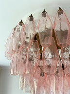 Aurora Plafonnier Rose Losange Verre Superposé Vintage Élégance - Neutralighting