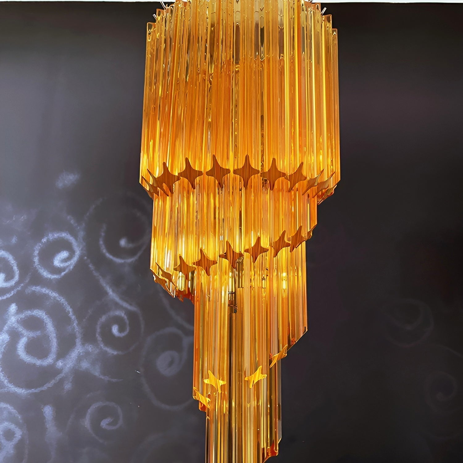 Aurora Lustre Spiral Prism Rose Superposé - Neutralighting