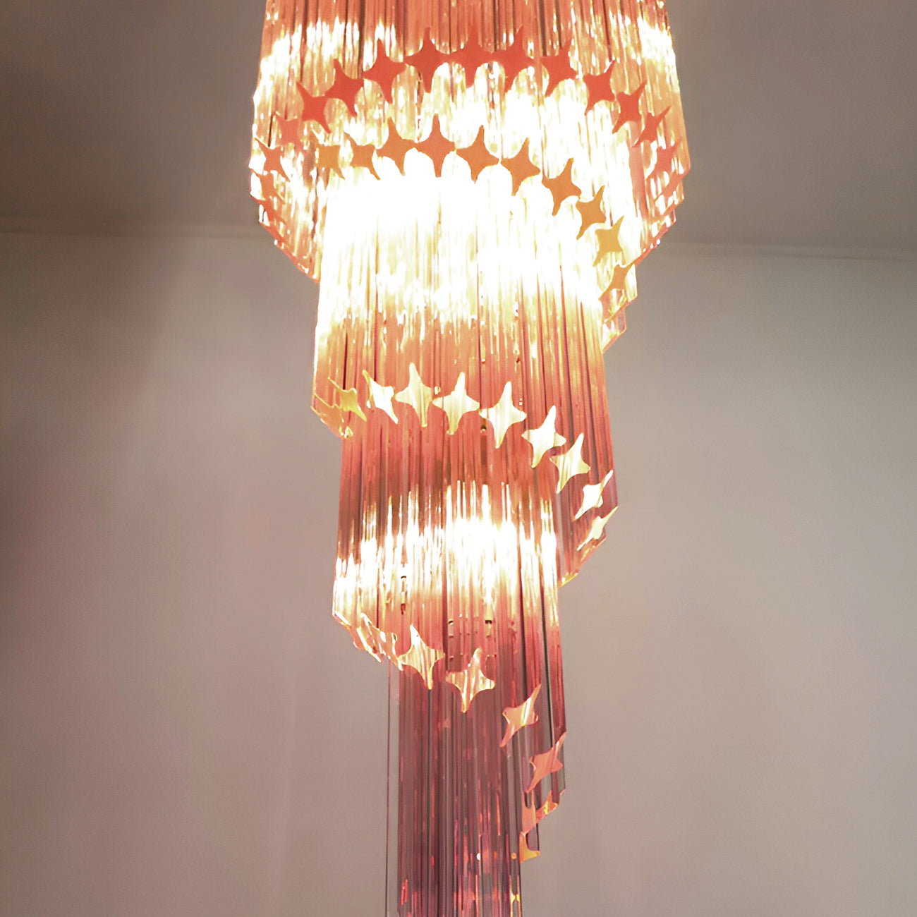 Aurora Lustre Spiral Prism Rose Superposé - Neutralighting