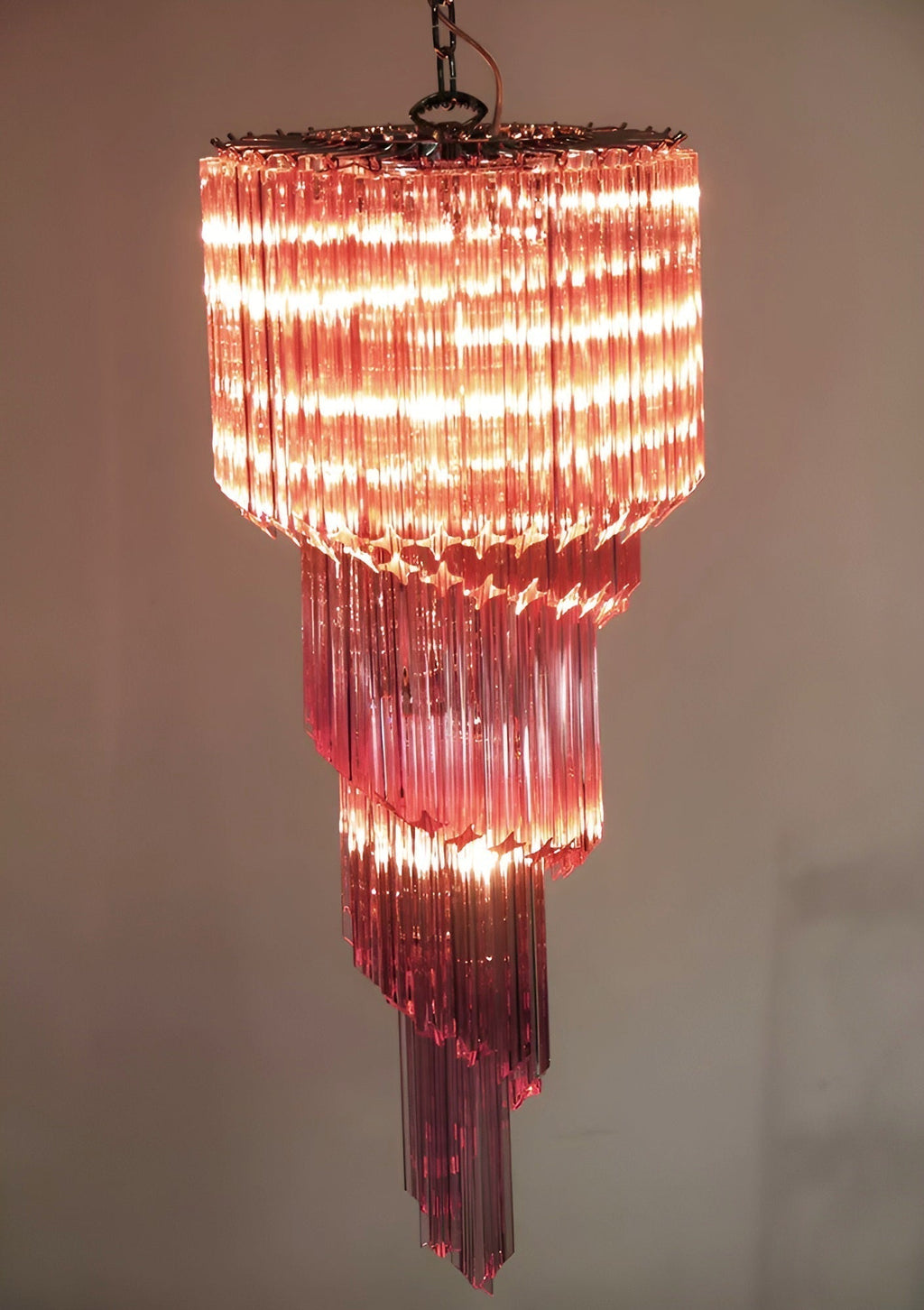 Aurora Lustre Spiral Prism Rose Superposé - Neutralighting
