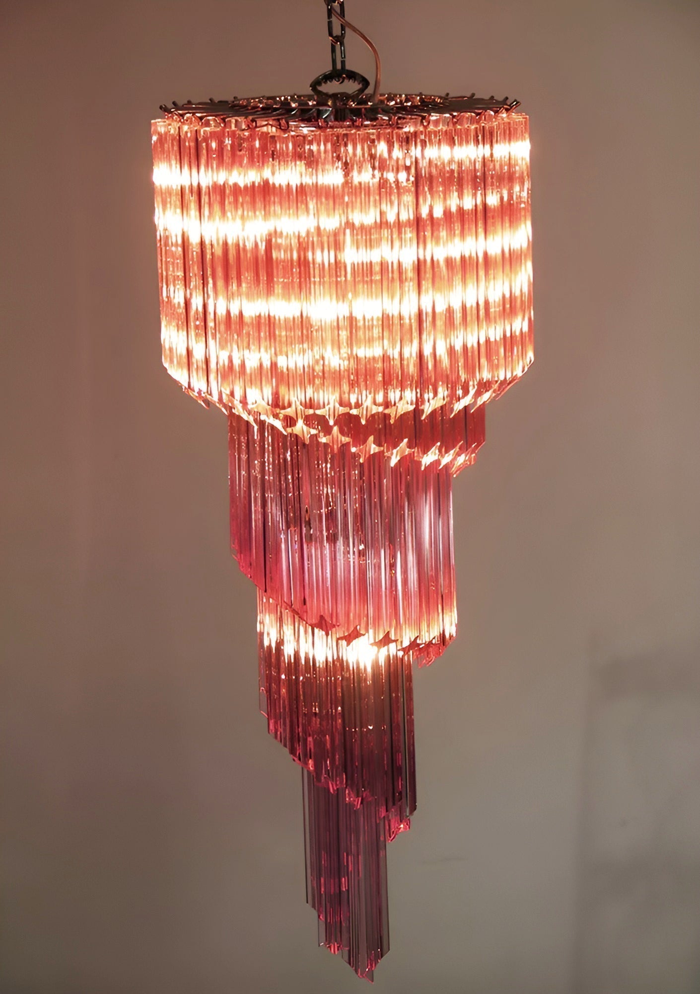 Aurora Lustre Spiral Prism Rose Superposé - Neutralighting