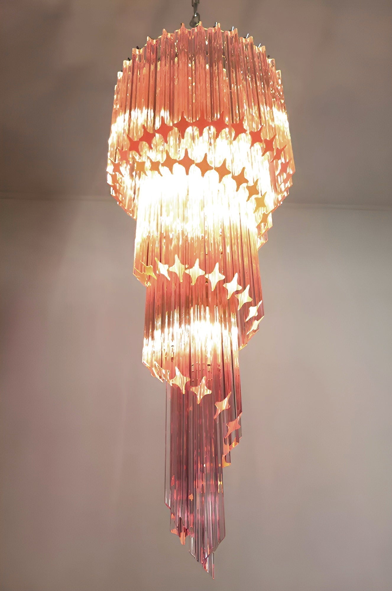 Aurora Lustre Spiral Prism Rose Superposé - Neutralighting