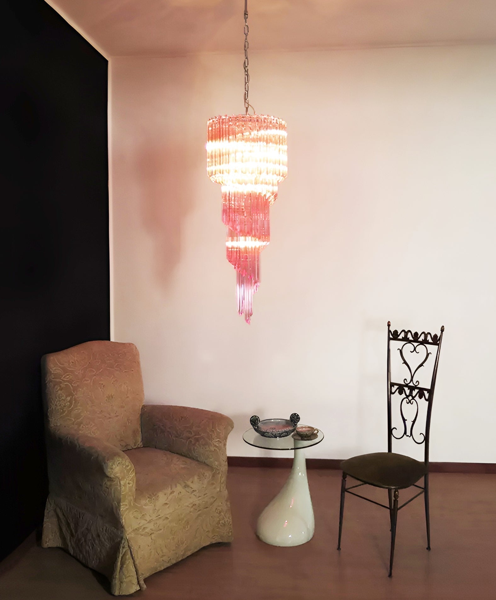Aurora Lustre Spiral Prism Rose Superposé - Neutralighting