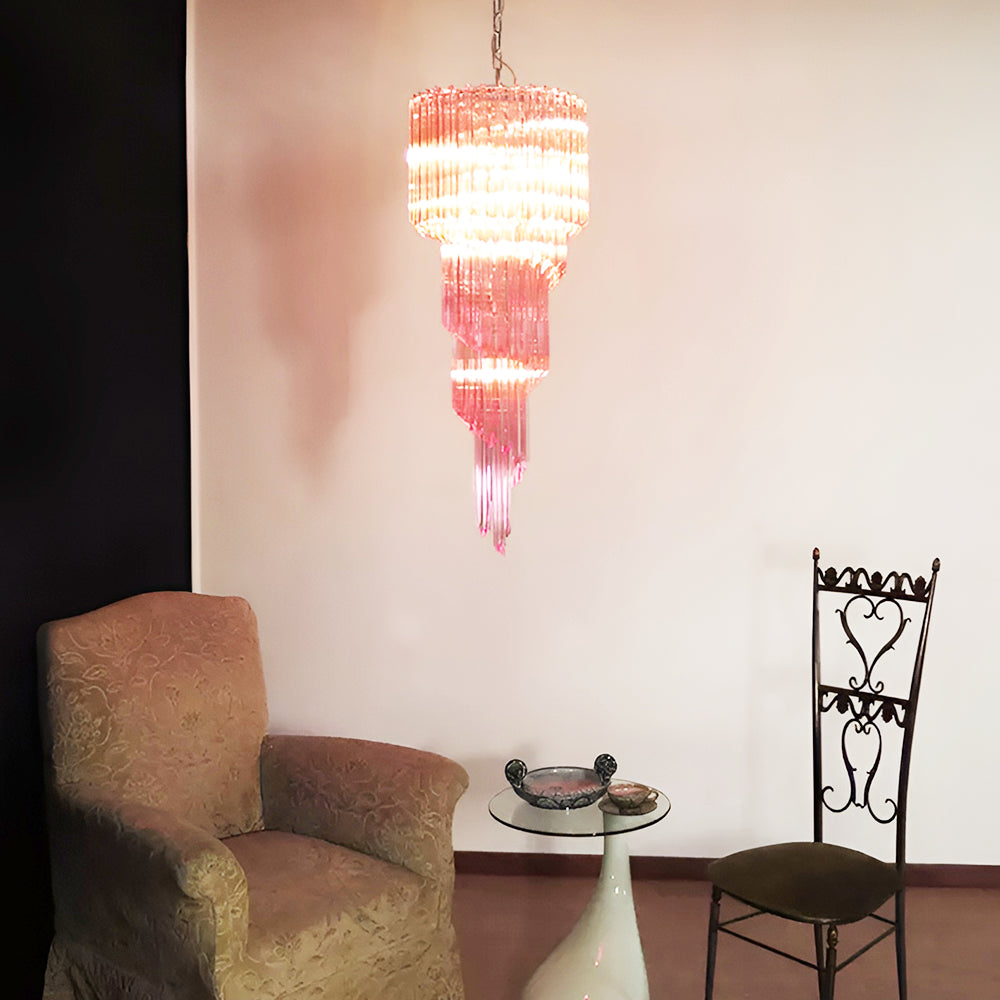 Aurora Lustre Spiral Prism Rose Superposé - Neutralighting