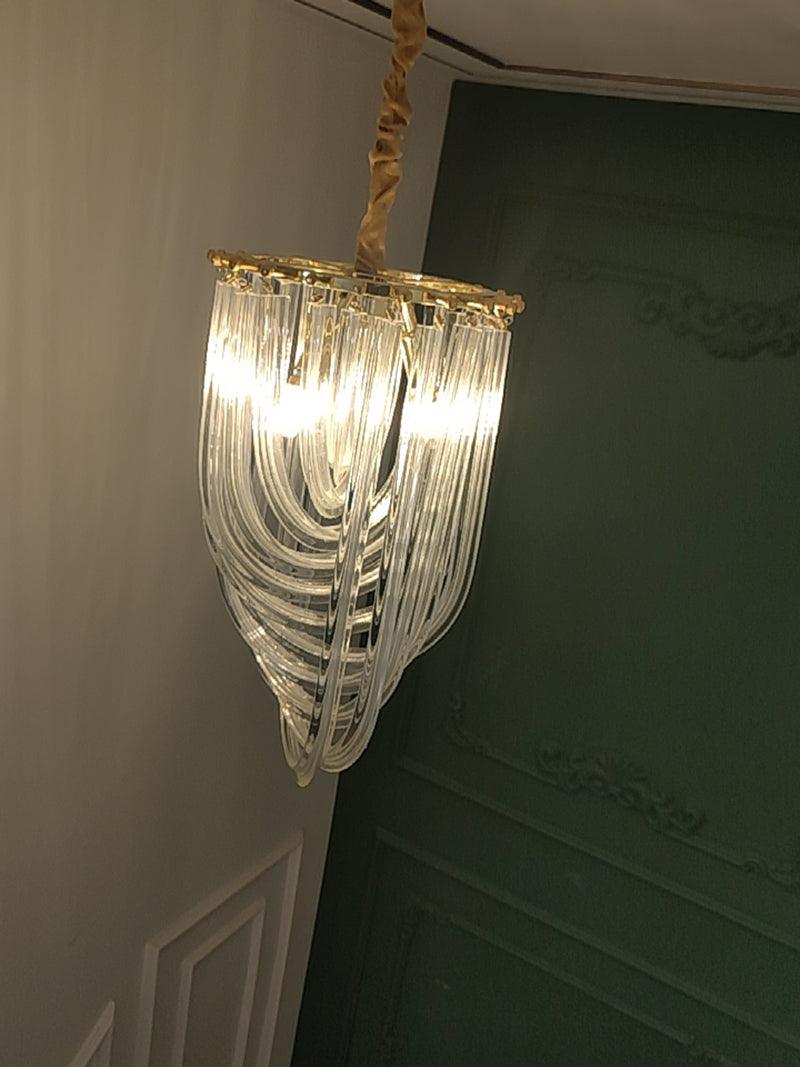 Aurora Chandelier Clair Courbé Superposé - Neutralighting