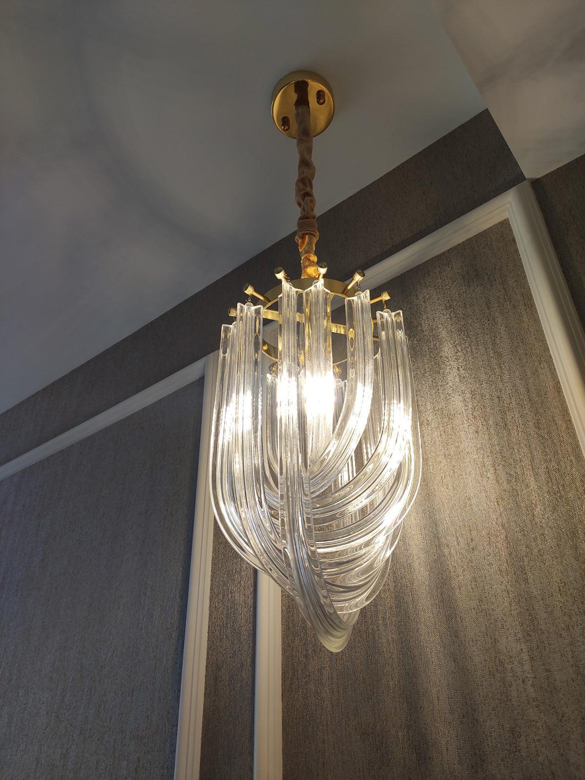 Aurora Chandelier Clair Courbé Superposé - Neutralighting