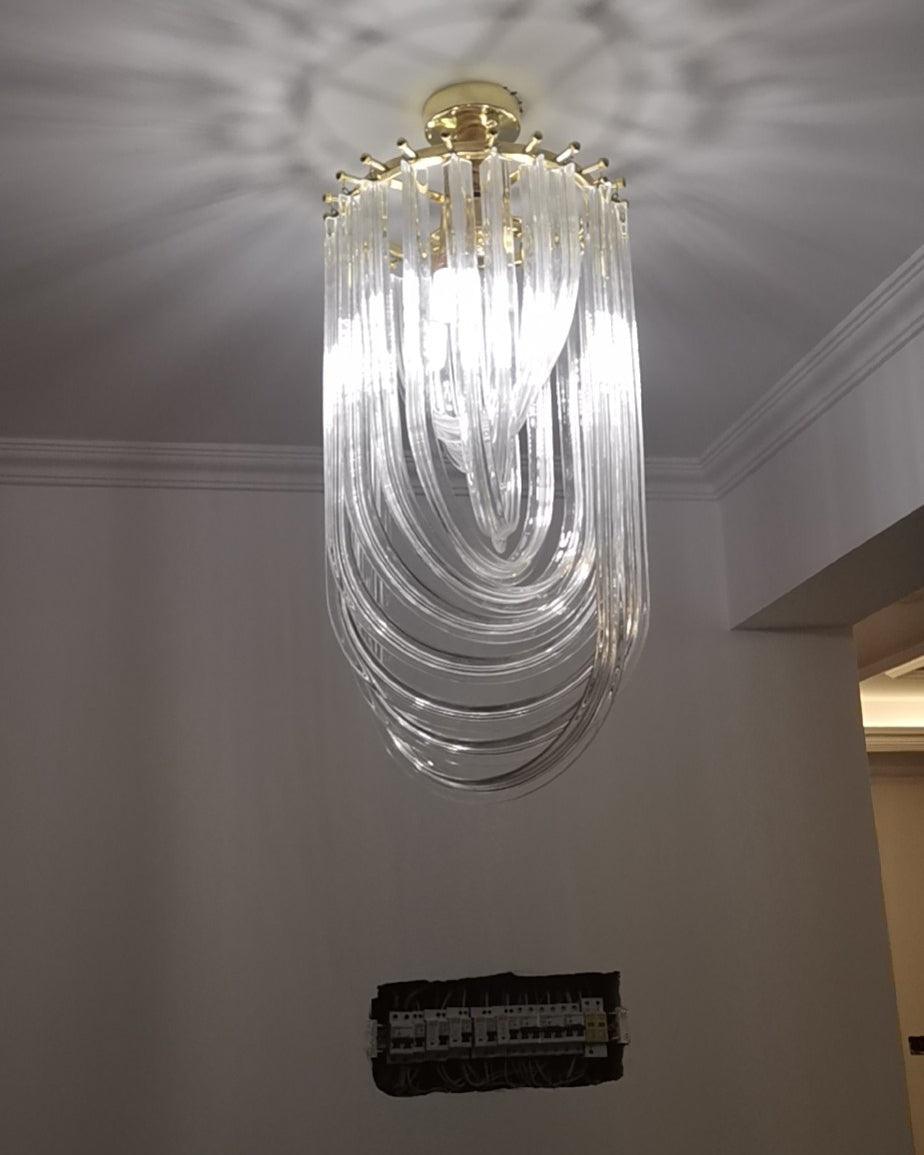 Aurora Chandelier Clair Courbé Superposé - Neutralighting
