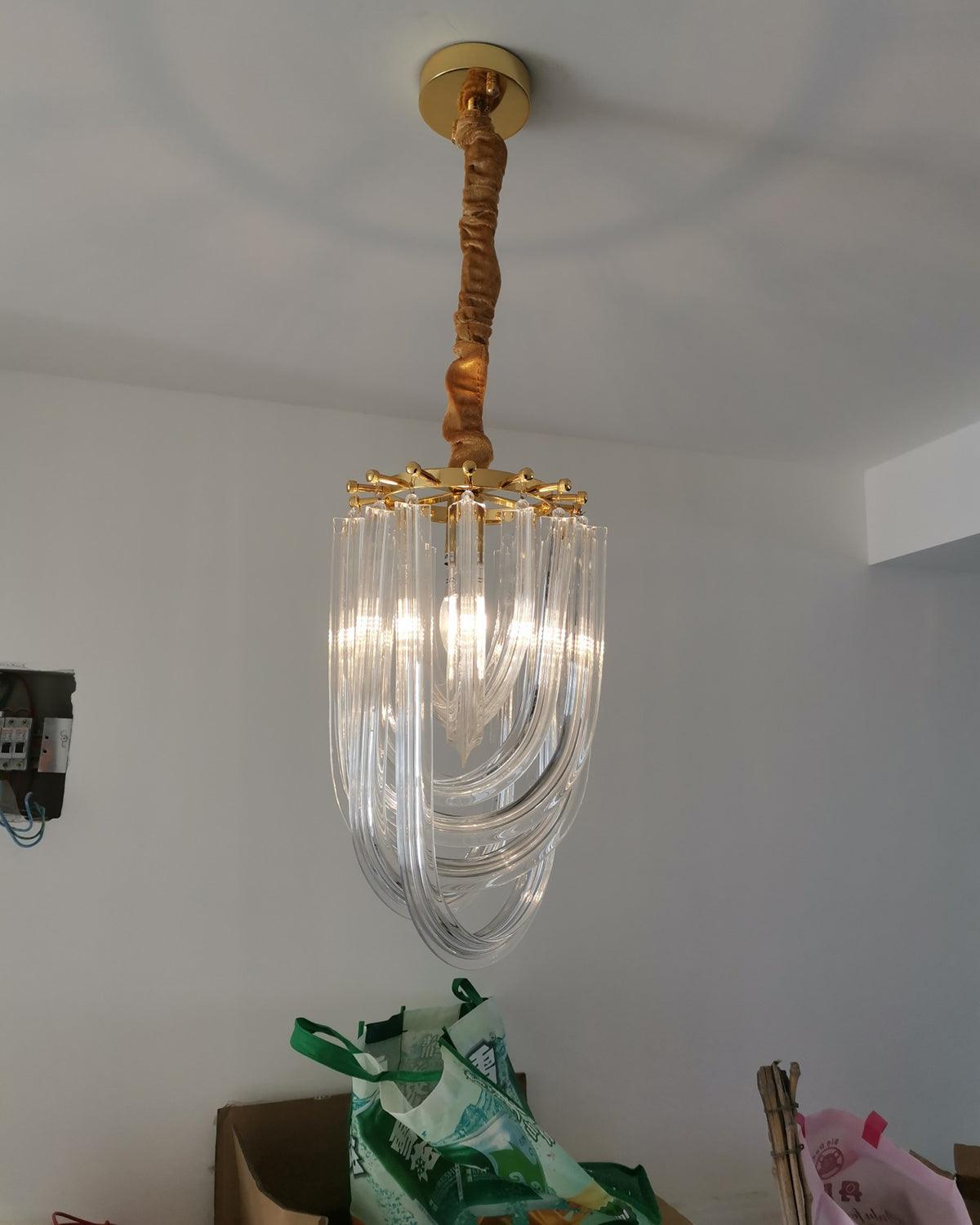 Aurora Chandelier Clair Courbé Superposé - Neutralighting