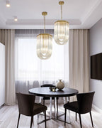 Aurora Chandelier Clair Courbé Superposé - Neutralighting