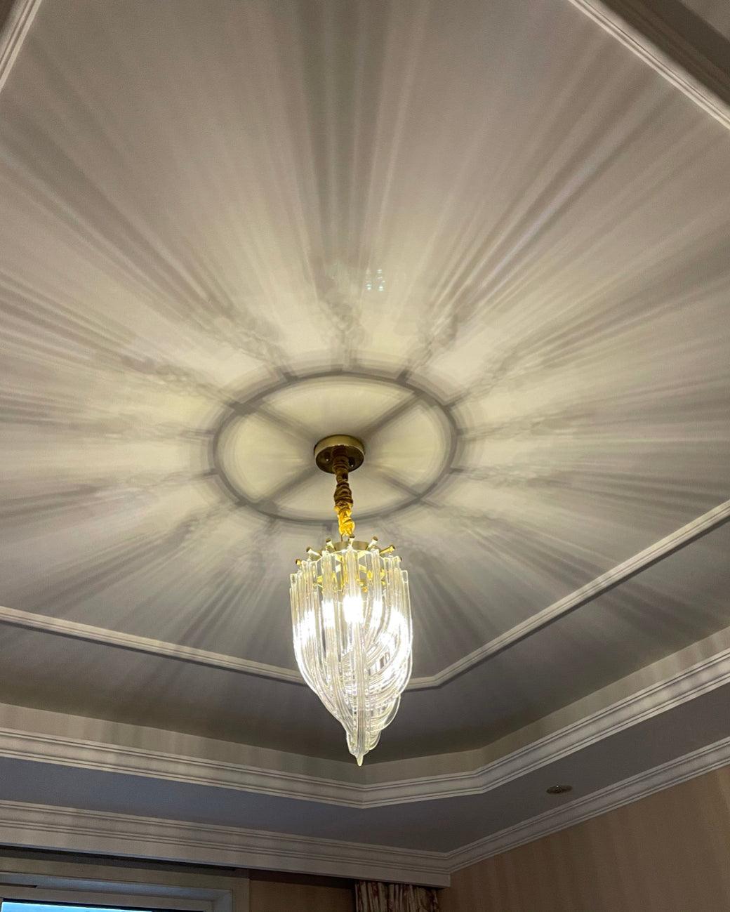 Aurora Chandelier Clair Courbé Superposé - Neutralighting