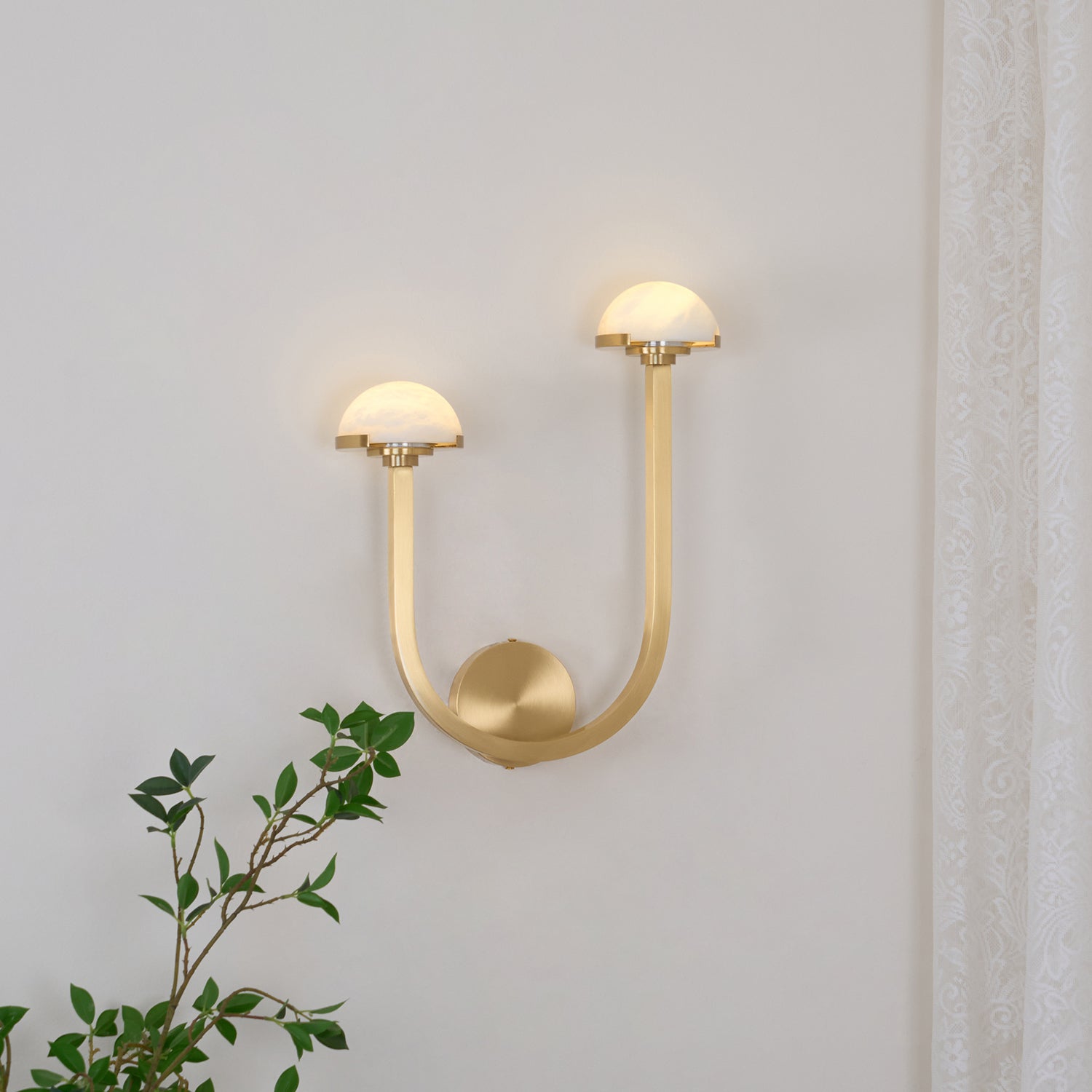 Vitalira Applique Murale Double en Albâtre - Neutralighting