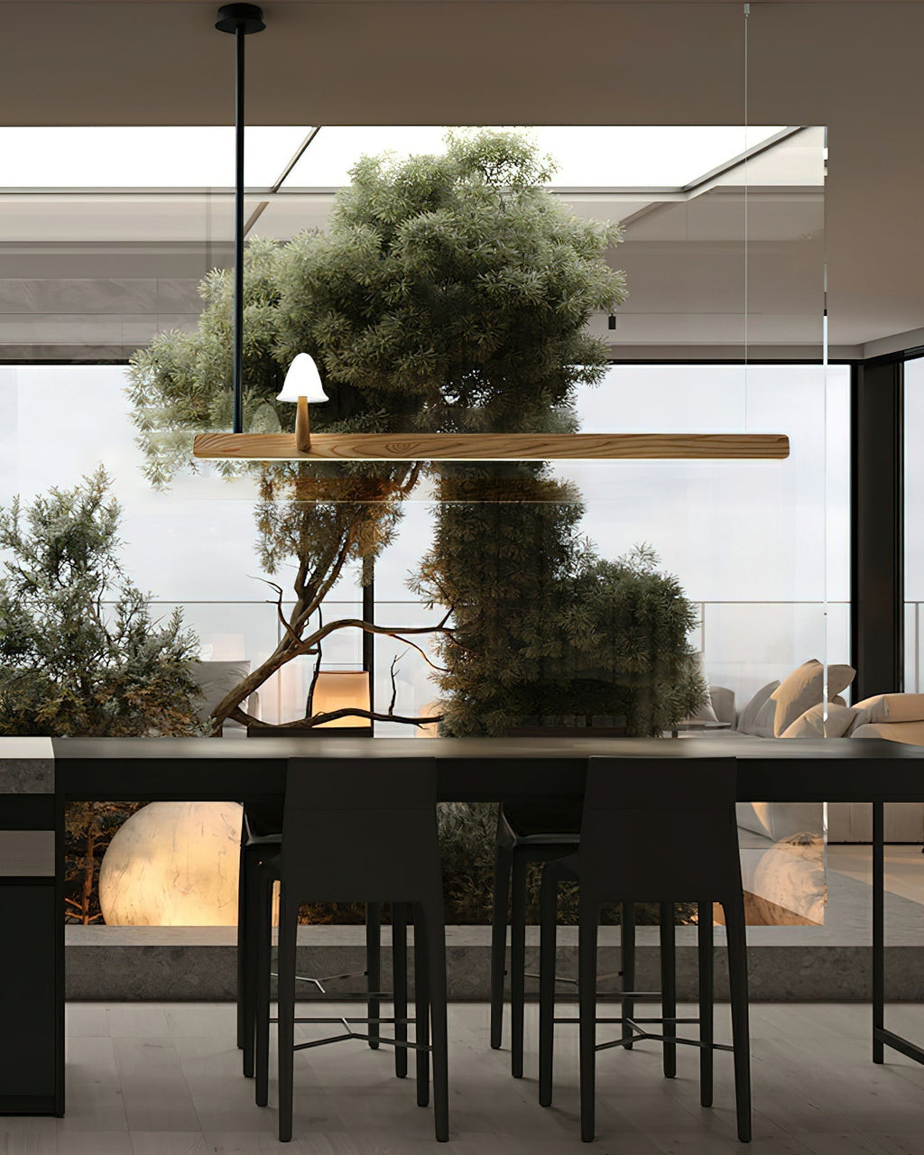 Lustra Chandelier en Bois Minimaliste Moderne - Neutralighting