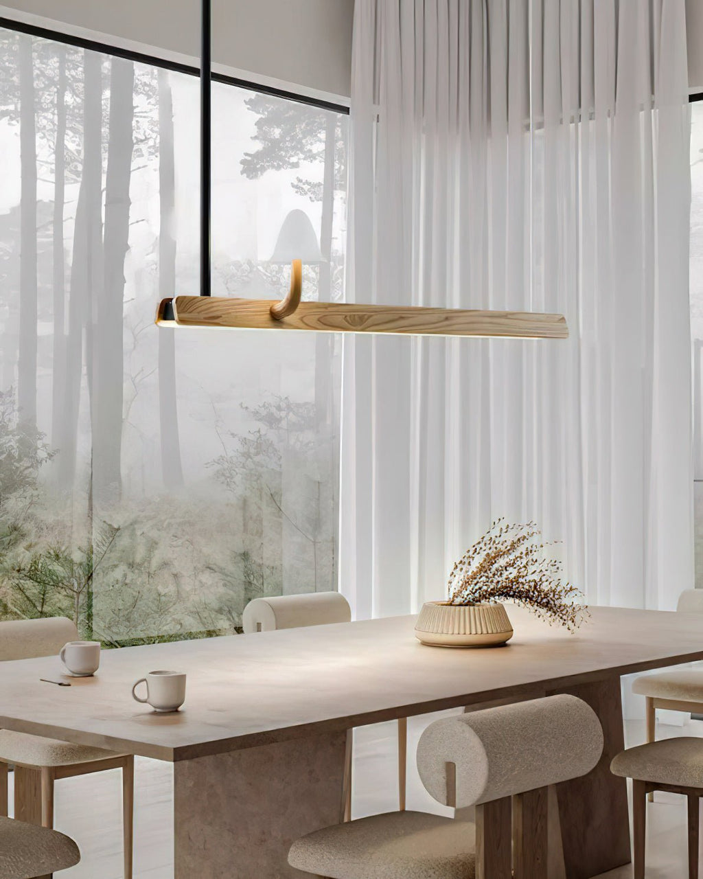 Lustra Chandelier en Bois Minimaliste Moderne - Neutralighting