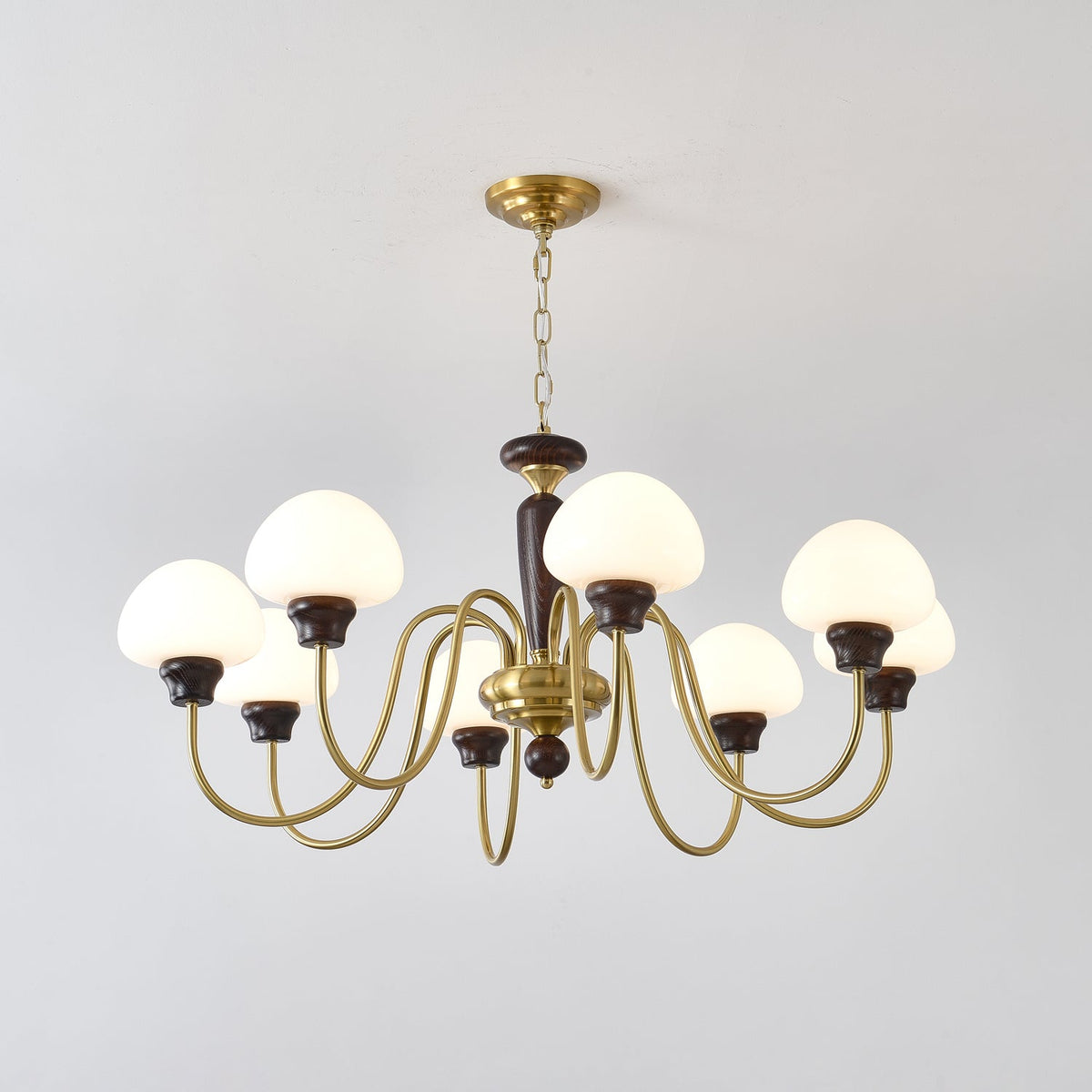 Lustra Lustre Laiton Bois Champignon Classique - Neutralighting