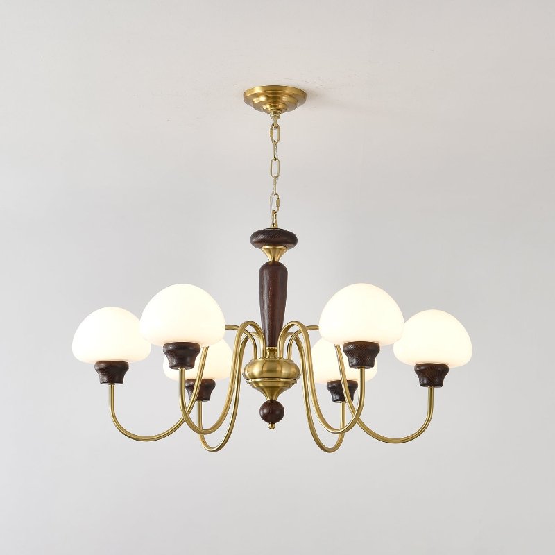Lustra Lustre Laiton Bois Champignon Classique - Neutralighting