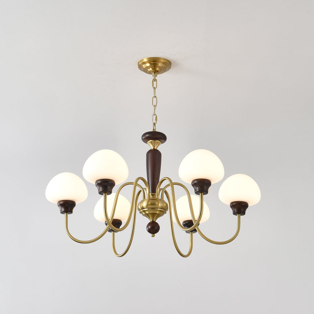 Lustra Lustre Laiton Bois Champignon Classique - Neutralighting