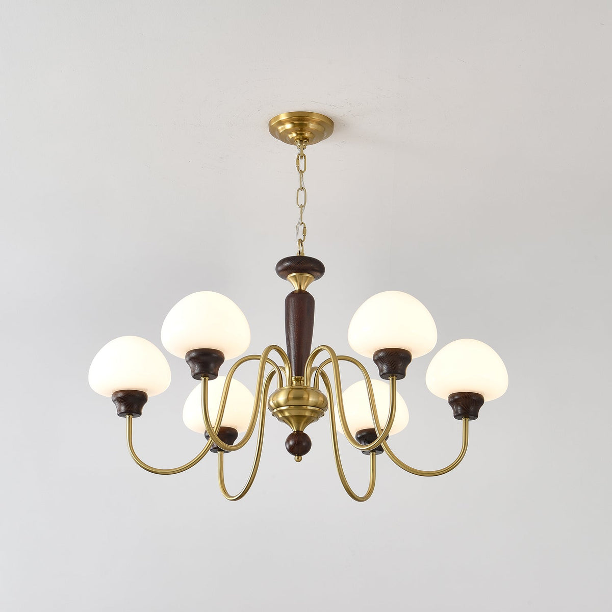 Lustra Lustre Laiton Bois Champignon Classique - Neutralighting