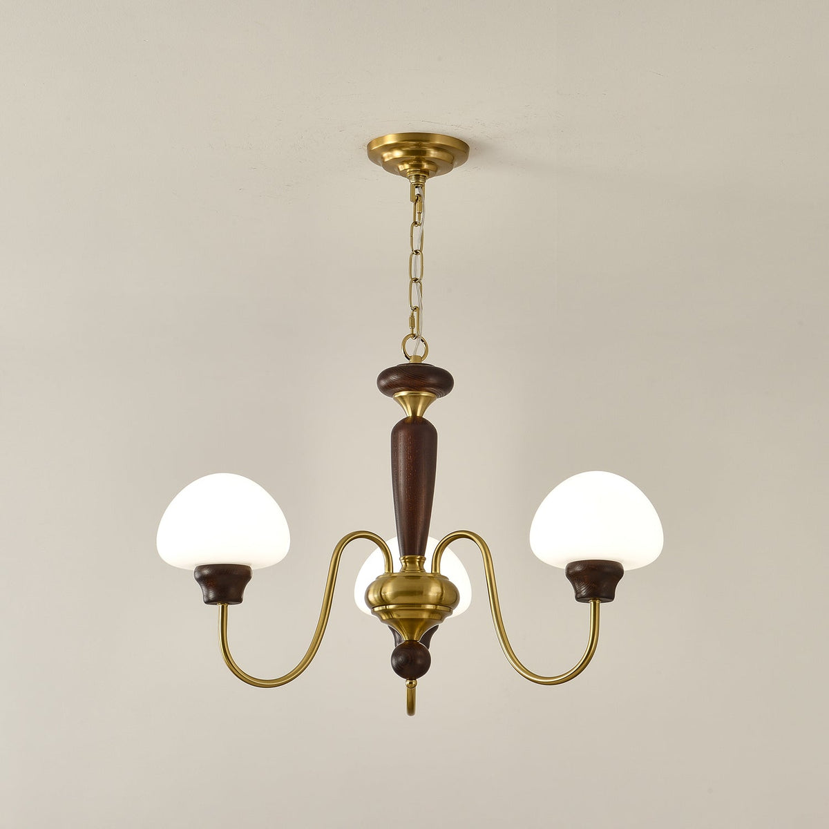 Lustra Lustre Laiton Bois Champignon Classique - Neutralighting