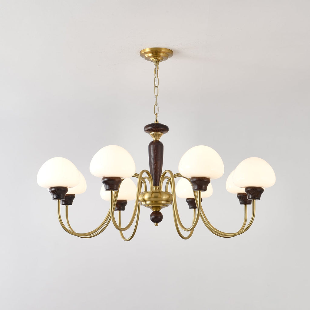 Lustra Lustre Laiton Bois Champignon Classique - Neutralighting