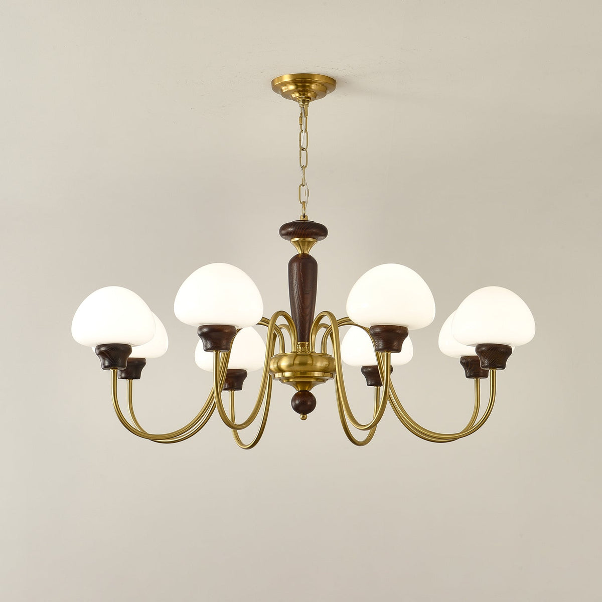 Lustra Lustre Laiton Bois Champignon Classique - Neutralighting