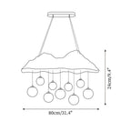 Mushroom Lustre Nuage Canopée Perforée Globes - Neutralighting