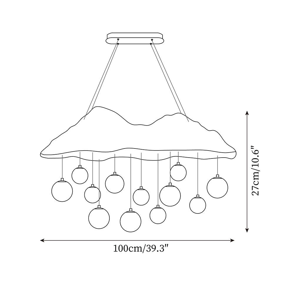 Mushroom Lustre Nuage Canopée Perforée Globes - Neutralighting