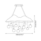 Mushroom Lustre Nuage Canopée Perforée Globes - Neutralighting