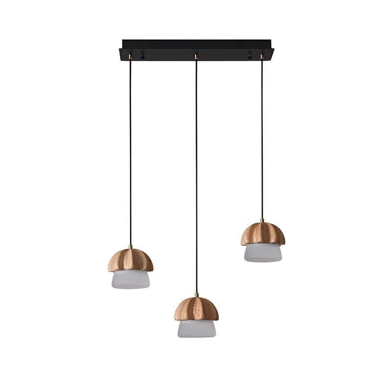Lustra Suspension Champignon Cluster Bois & Verre - Neutralighting
