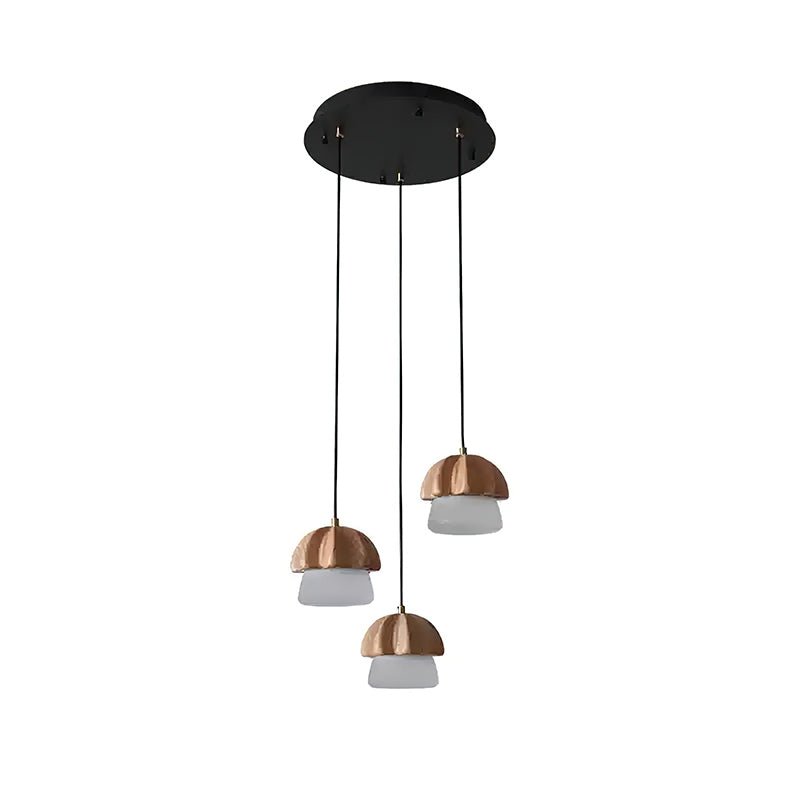 Lustra Suspension Champignon Cluster Bois & Verre - Neutralighting