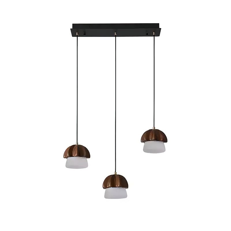 Lustra Suspension Champignon Cluster Bois & Verre - Neutralighting
