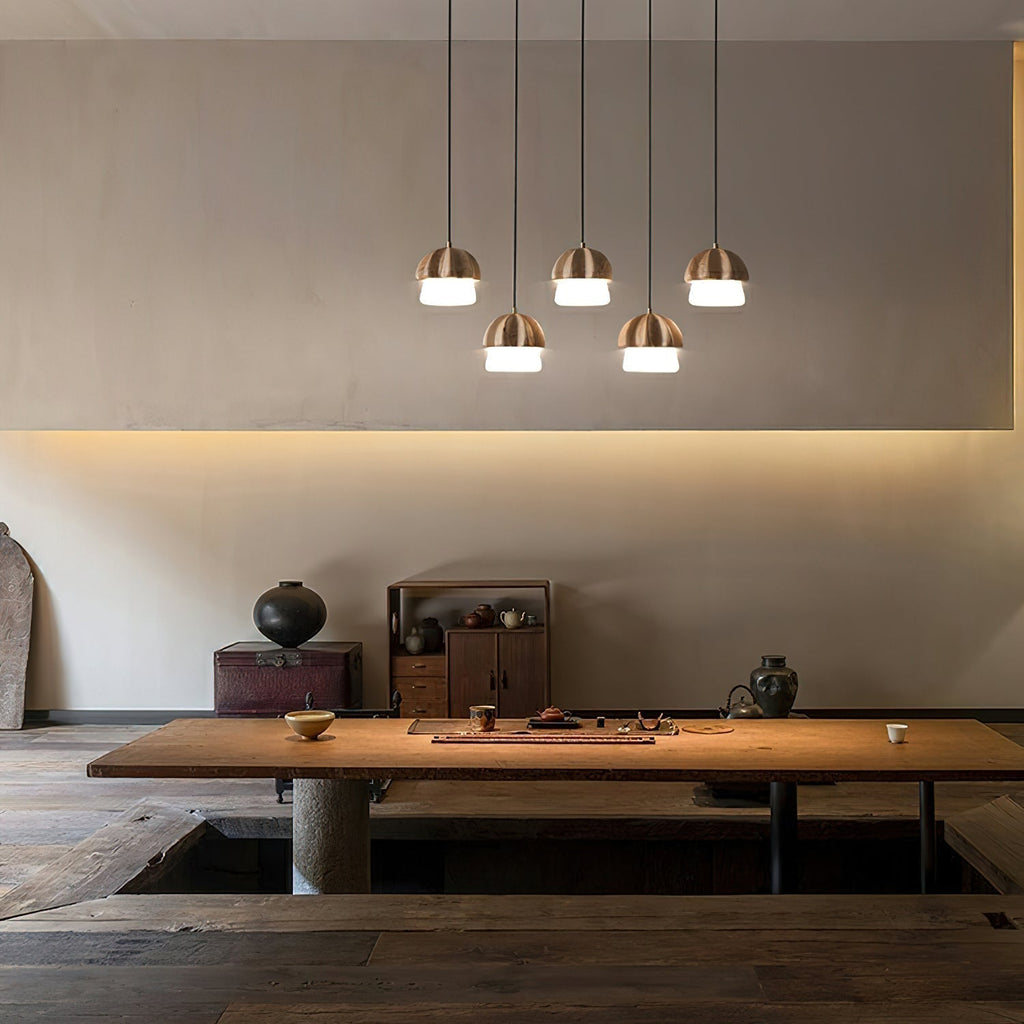 Lustra Suspension Champignon Cluster Bois & Verre - Neutralighting